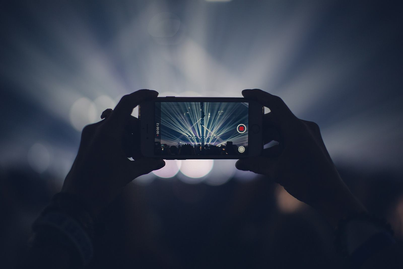 A phone filming a night out